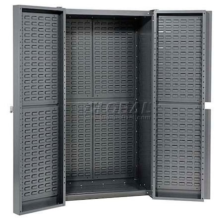 Global Industrial Bin Cabinet W/ Shelving in Doors, 38 in W, 72 in H, 24 in D 662142B